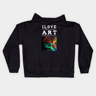 I Love Art. A Fun Art pick up T-shirt design. Kids Hoodie